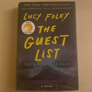 Novel the Guest List by Lucy Foley in hardcover